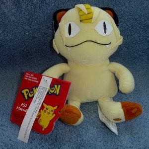 **2 FOR $60**  1998 Pokemon Plush - Meowth (NWT)